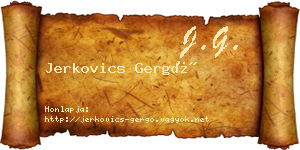 Jerkovics Gergő névjegykártya