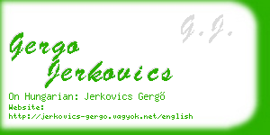 gergo jerkovics business card